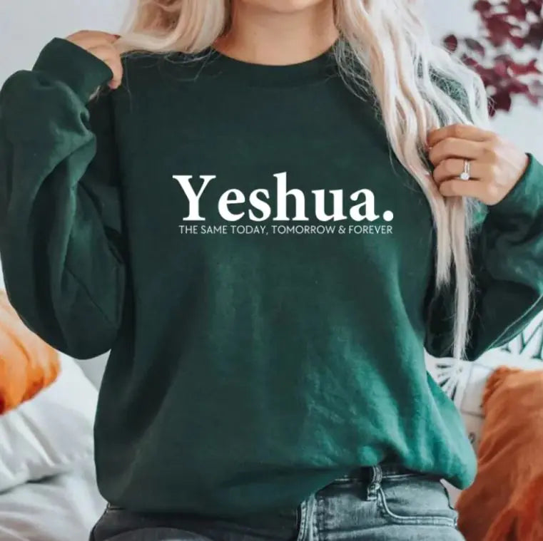 Vintage Yeshua Christian Sweatshirt Faith-Based Apparel Faith - Unisex