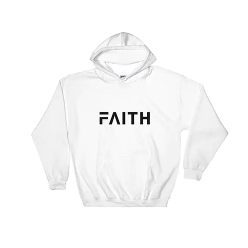 Autumn Winter Faith Letter Print Hooded Sweatshirt