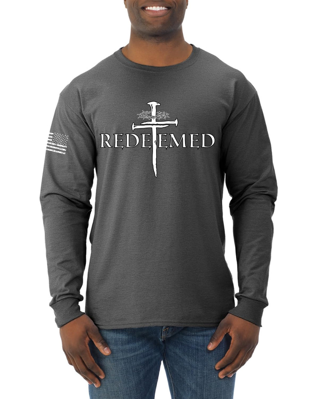Redeemed™ Cross Long Sleeve Shirt | Christian Faith Apparel