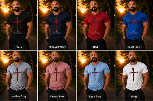 Crimson Cross™ Fitted T-Shirt | The Star King Collective