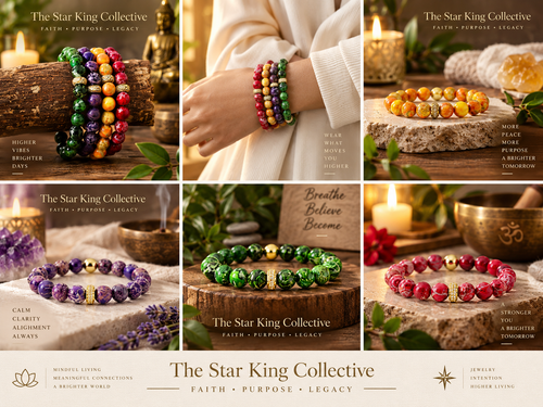 Ember Crown™ Natural Stone Beaded Bracelet