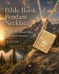 Bible Book Pendant Necklace