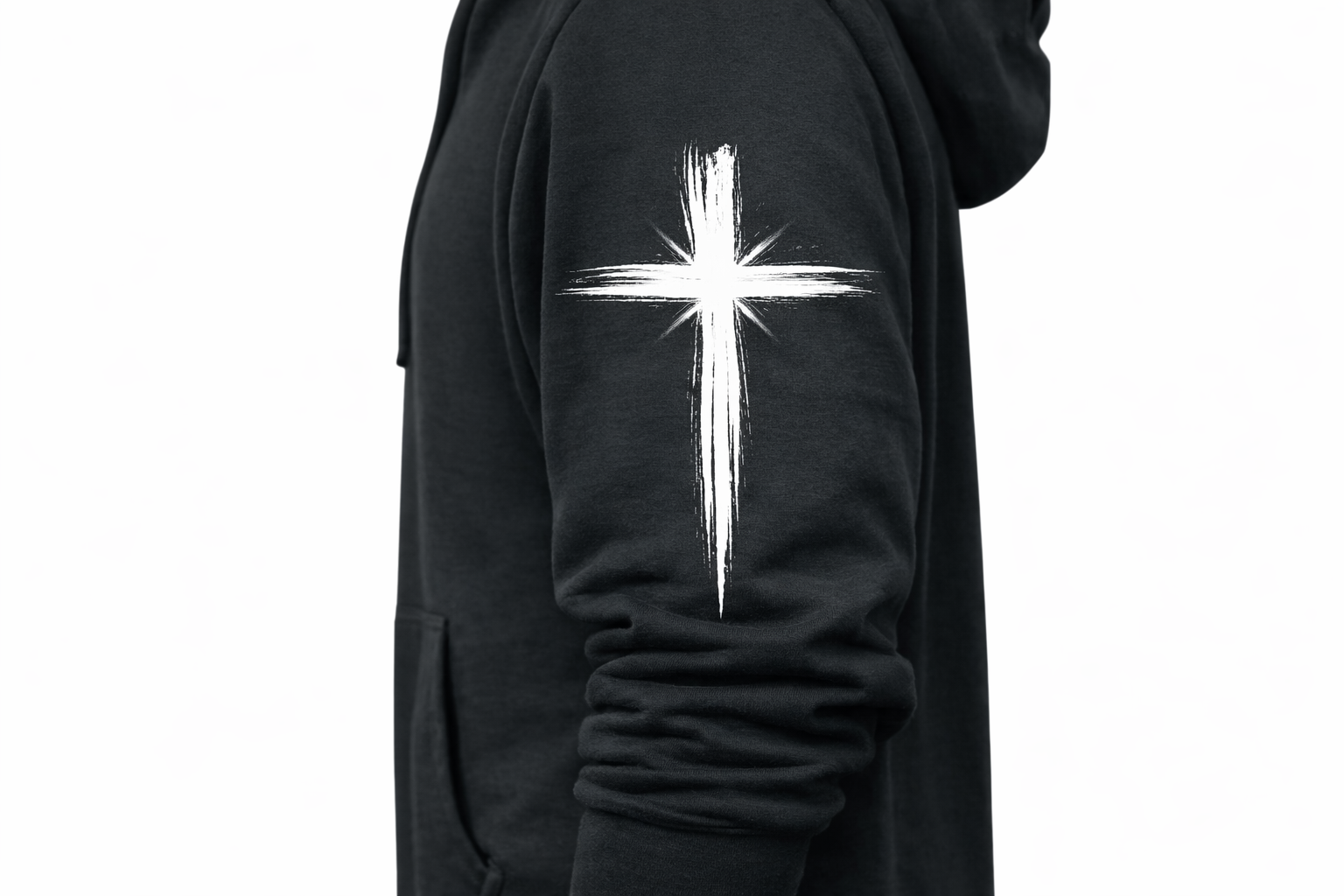 Let Go & Let God Unisex Hooded Long Sleeve Tee | Faith Apparel – Bella Canvas 3512 | The Star King Collective