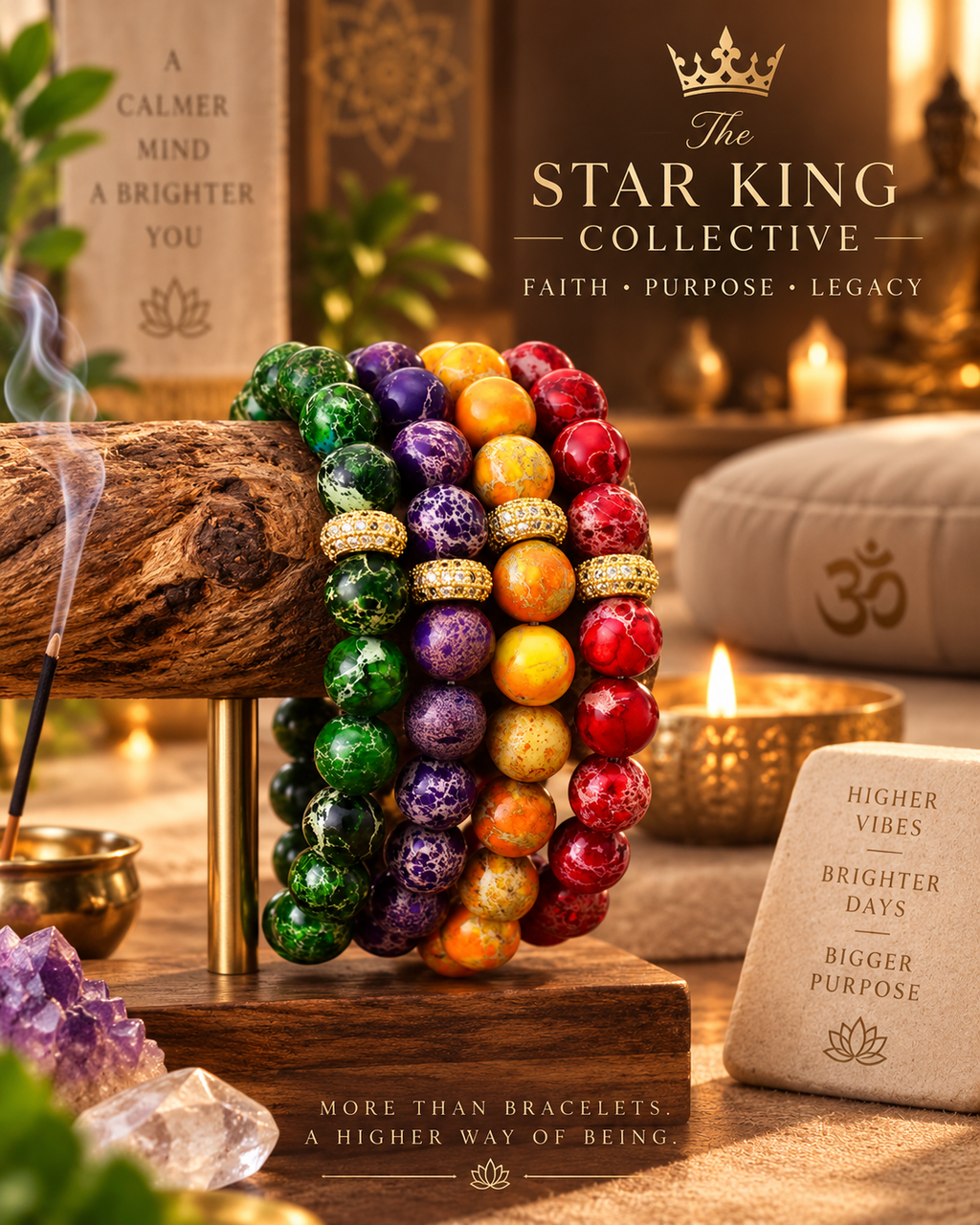 Ember Crown™ Natural Stone Beaded Bracelet