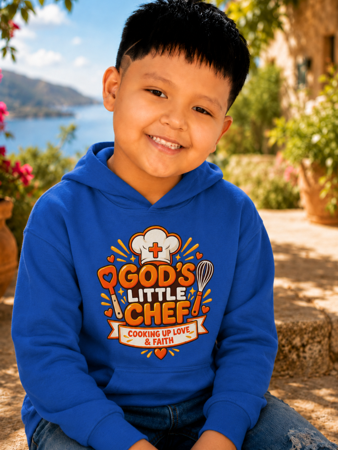 God’s Little Chef™ Youth Hoodie | Cooking Up Love & Faith | The Star King Collective