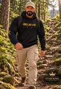 BELIEVE • Discipline Creates Freedom | Unisex Eco Raglan Hoodie | The Star King Collective