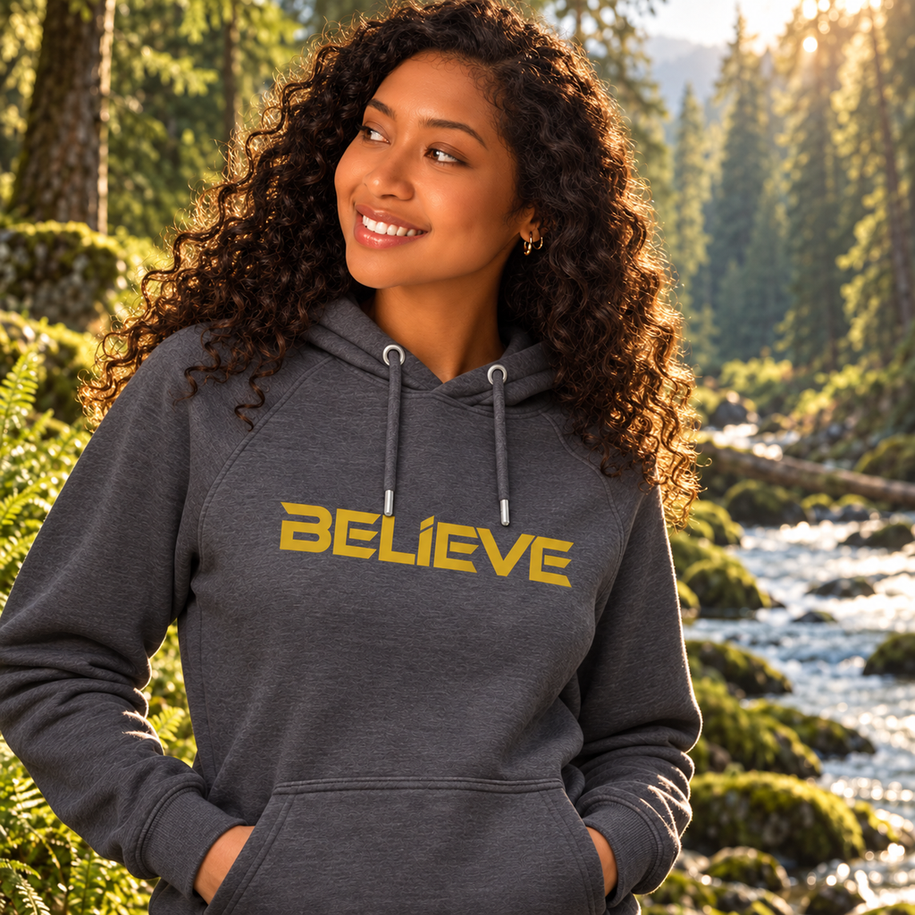 BELIEVE • Discipline Creates Freedom | Unisex Eco Raglan Hoodie | The Star King Collective