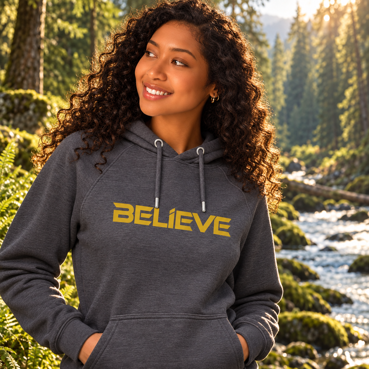 BELIEVE • Discipline Creates Freedom | Unisex Eco Raglan Hoodie | The Star King Collective