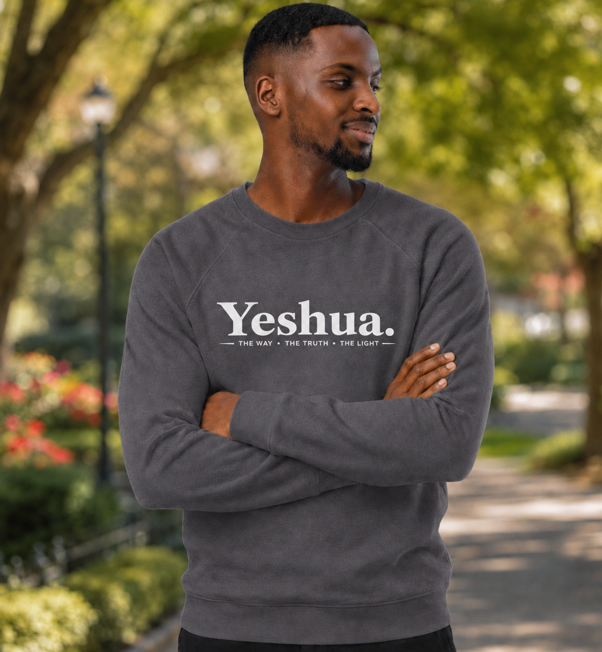 Yeshua™ The Way • The Truth • The Light Organic Raglan Sweatshirt