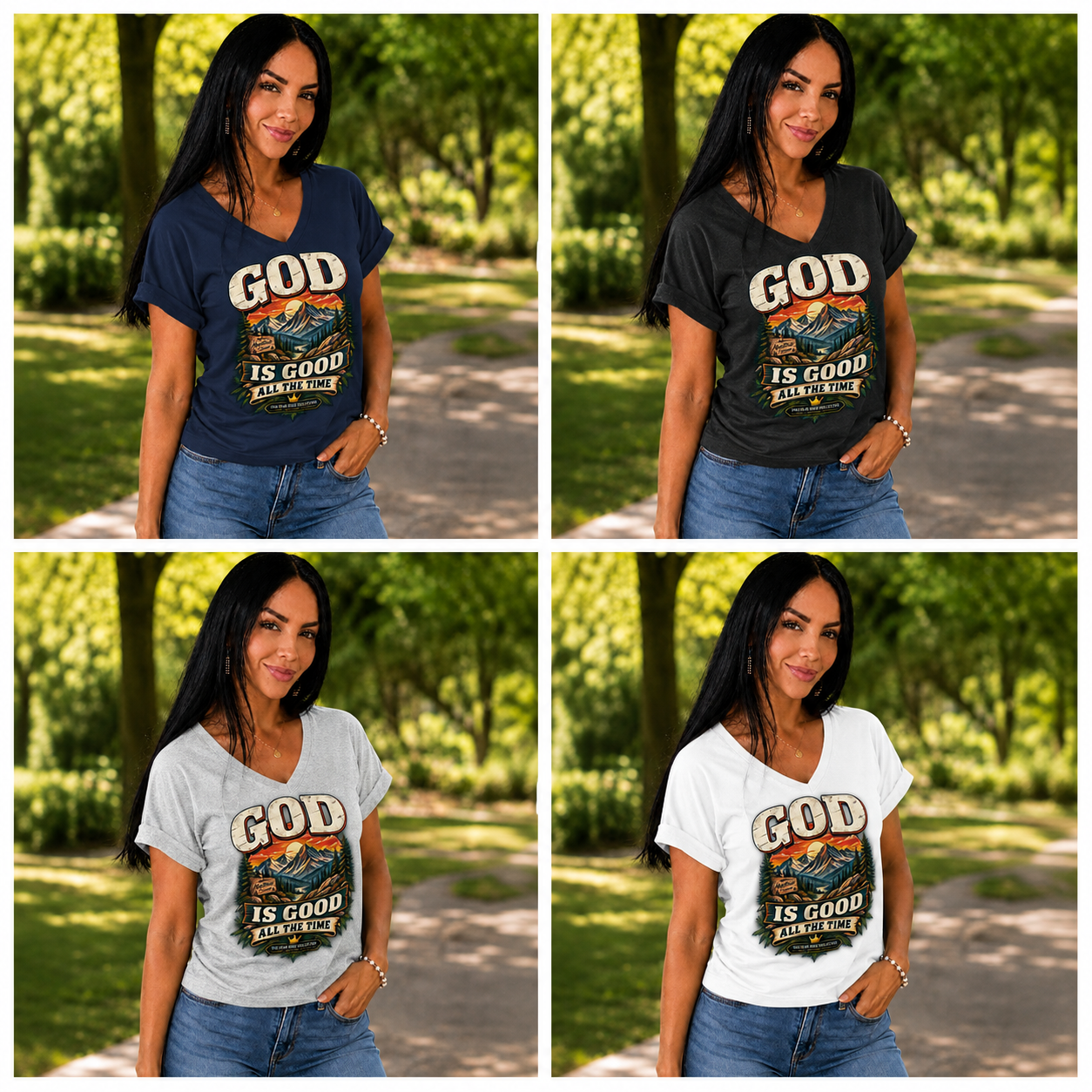 God Is Good All The Time™ V-Neck T-Shirt | The Star King Collective