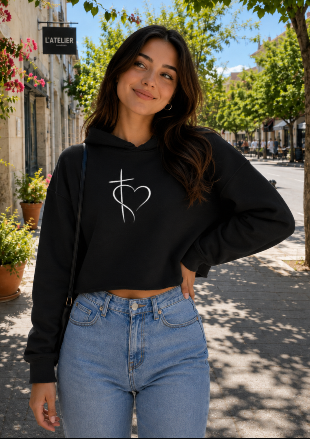 Faith Heart™ Women’s Crop Hoodie | The Star King Collective