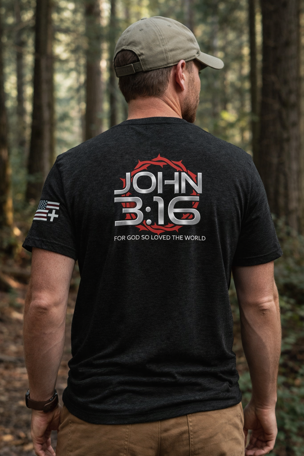 John 3:16 Christian T-Shirt by The Star King Collective –  Unisex Tri-Blend Faith Tee | Bella + Canvas 3413