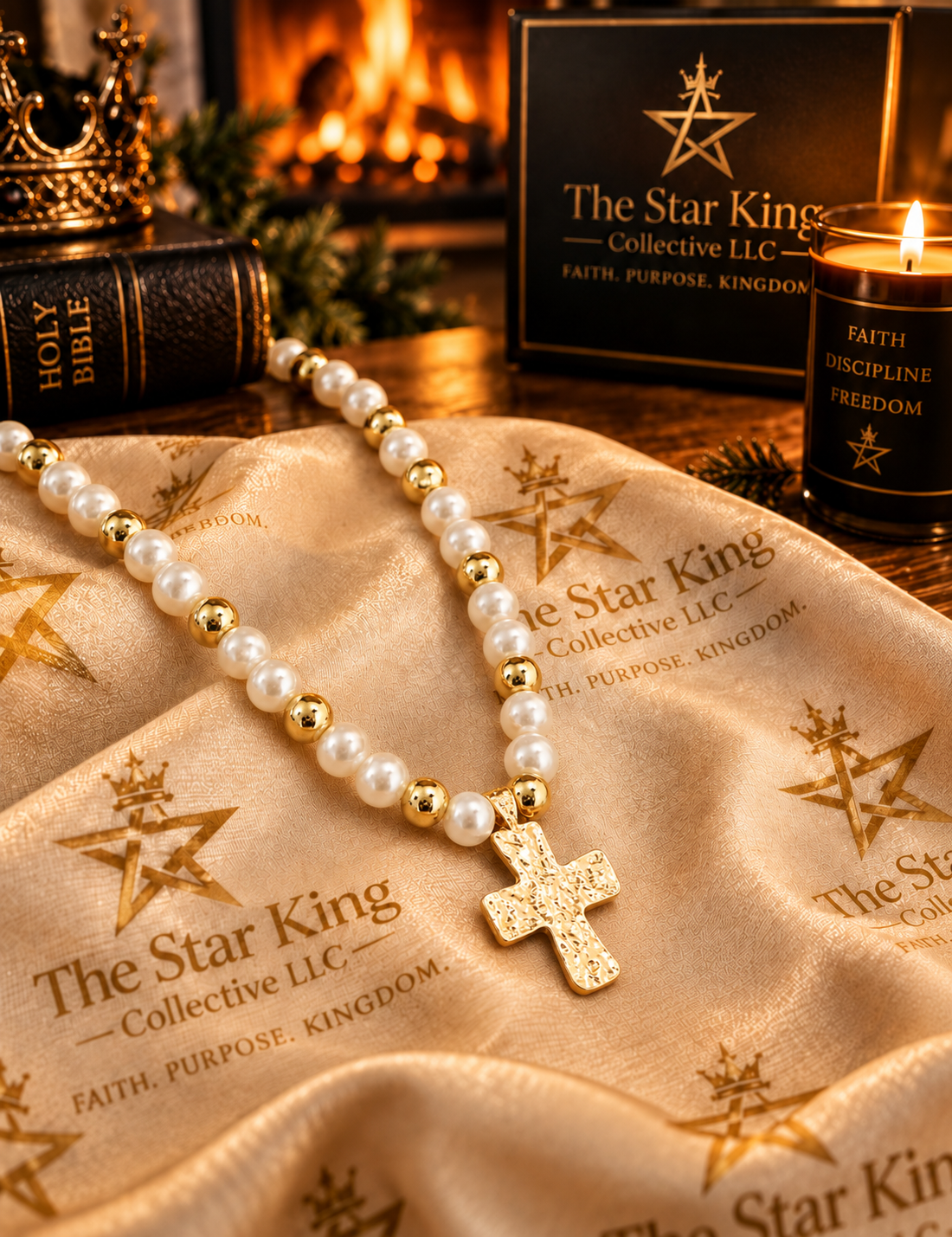 Pearl of Faith™ Cross Pendant Necklace | Christian Jewelry | The Star King Collective