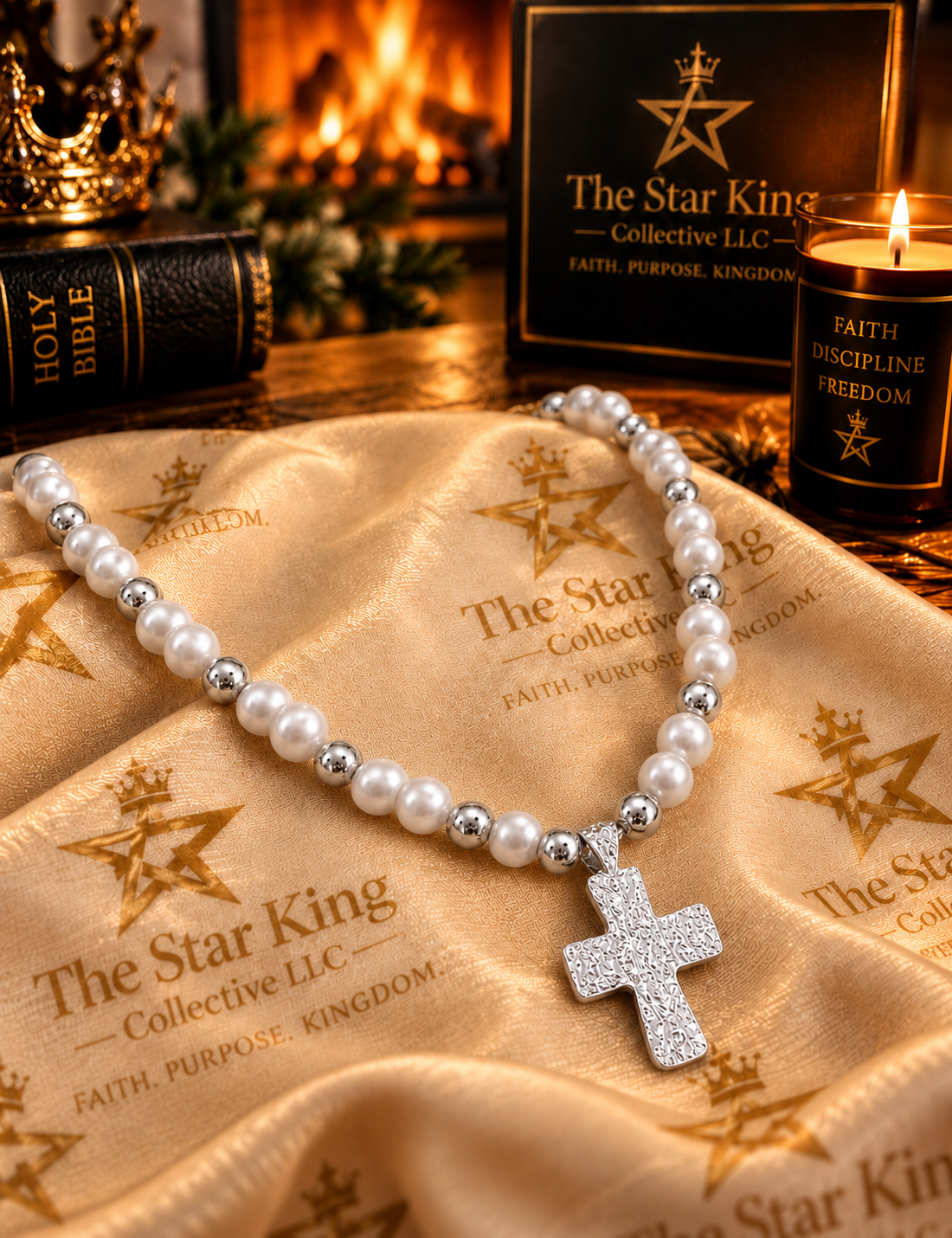 Pearl of Faith™ Cross Pendant Necklace | Christian Jewelry | The Star King Collective