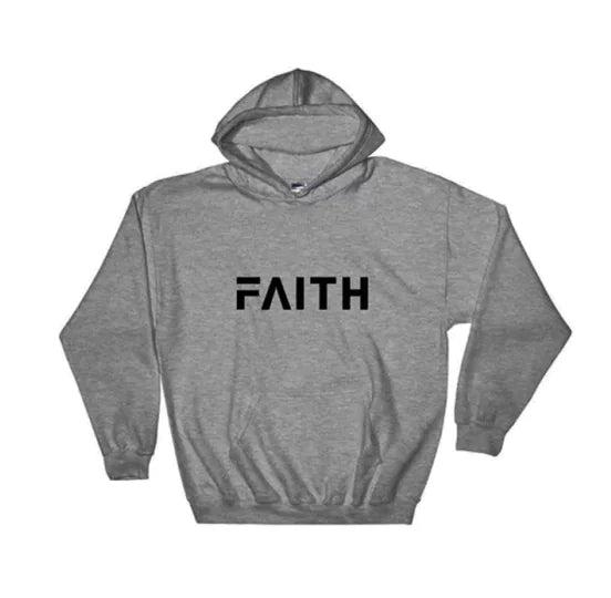 Autumn Winter Faith Letter Print Hooded Sweatshirt