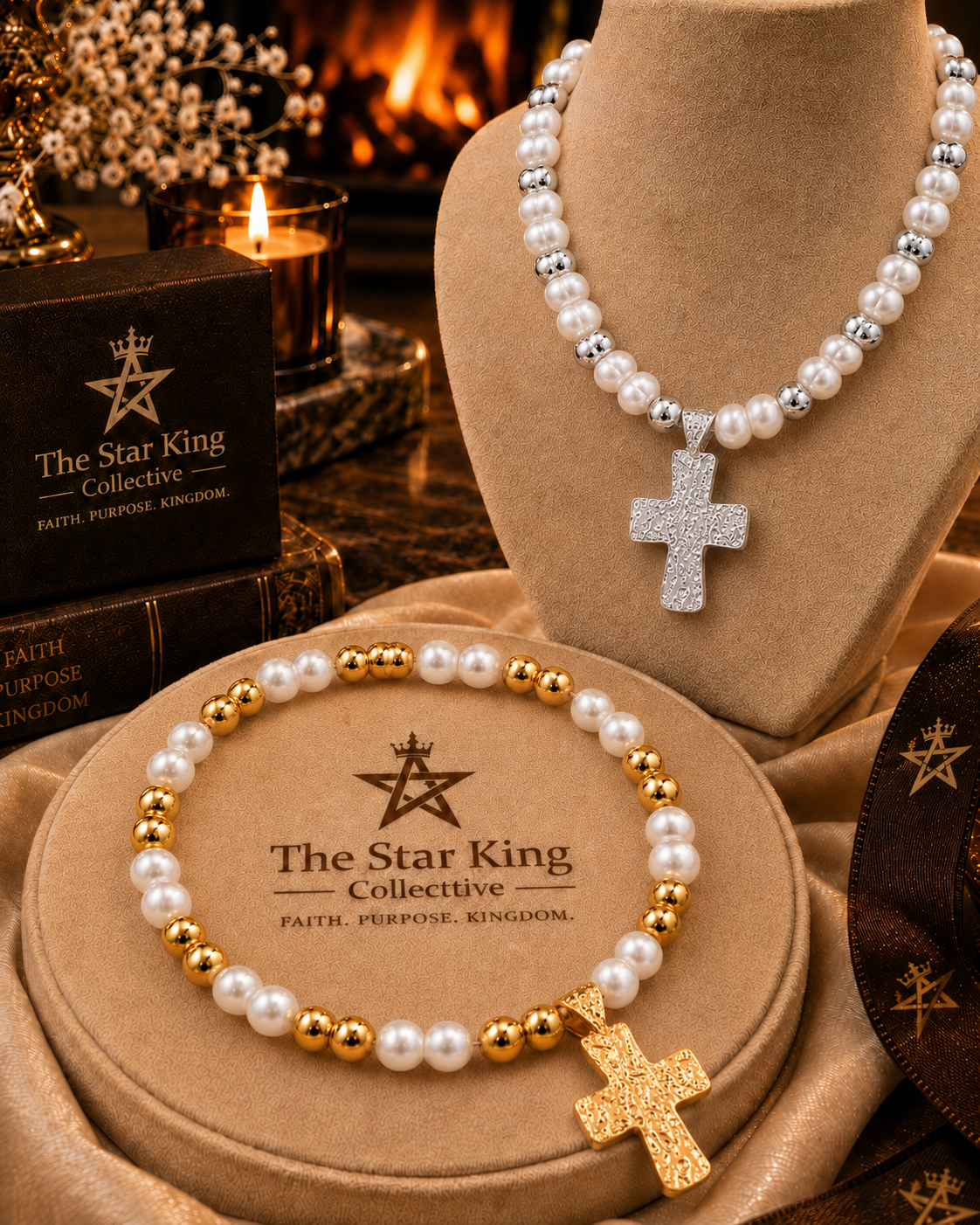 Pearl of Faith™ Cross Pendant Necklace | Christian Jewelry | The Star King Collective