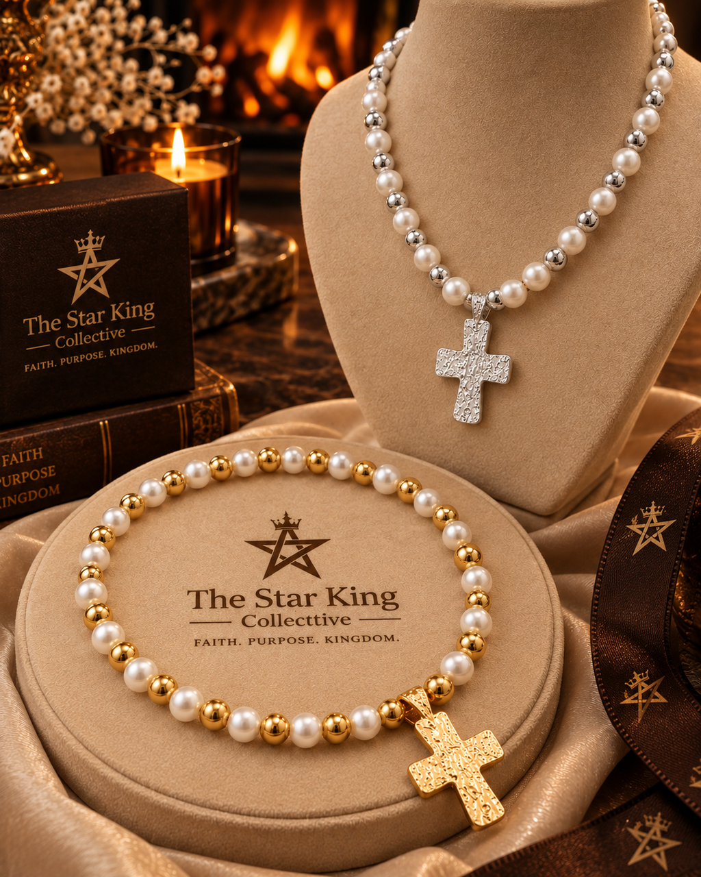 Pearl of Faith™ Cross Pendant Necklace | Christian Jewelry | The Star King Collective