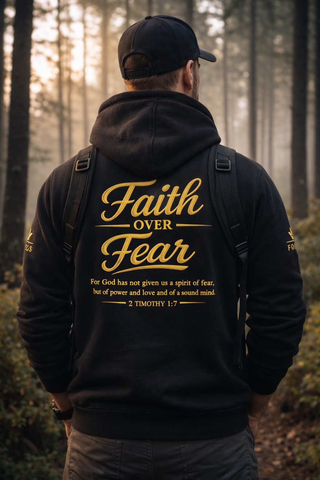Faith Over Fear Eco Hoodie – The Star King Collective (TSKC Crown Sleeve Logos)