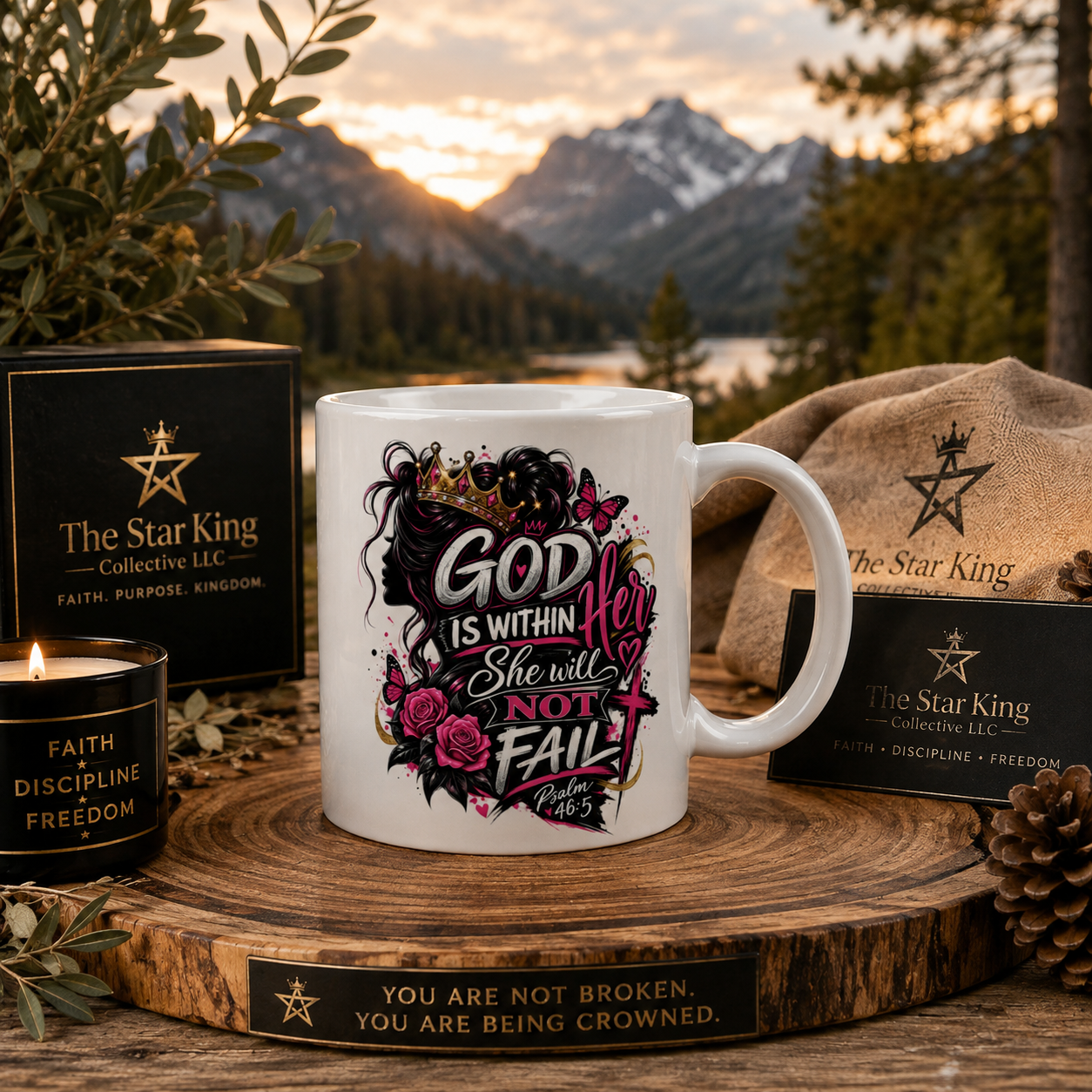 God Is Within Her™ Faith Mug | Psalm 46:5 | The Star King Collective