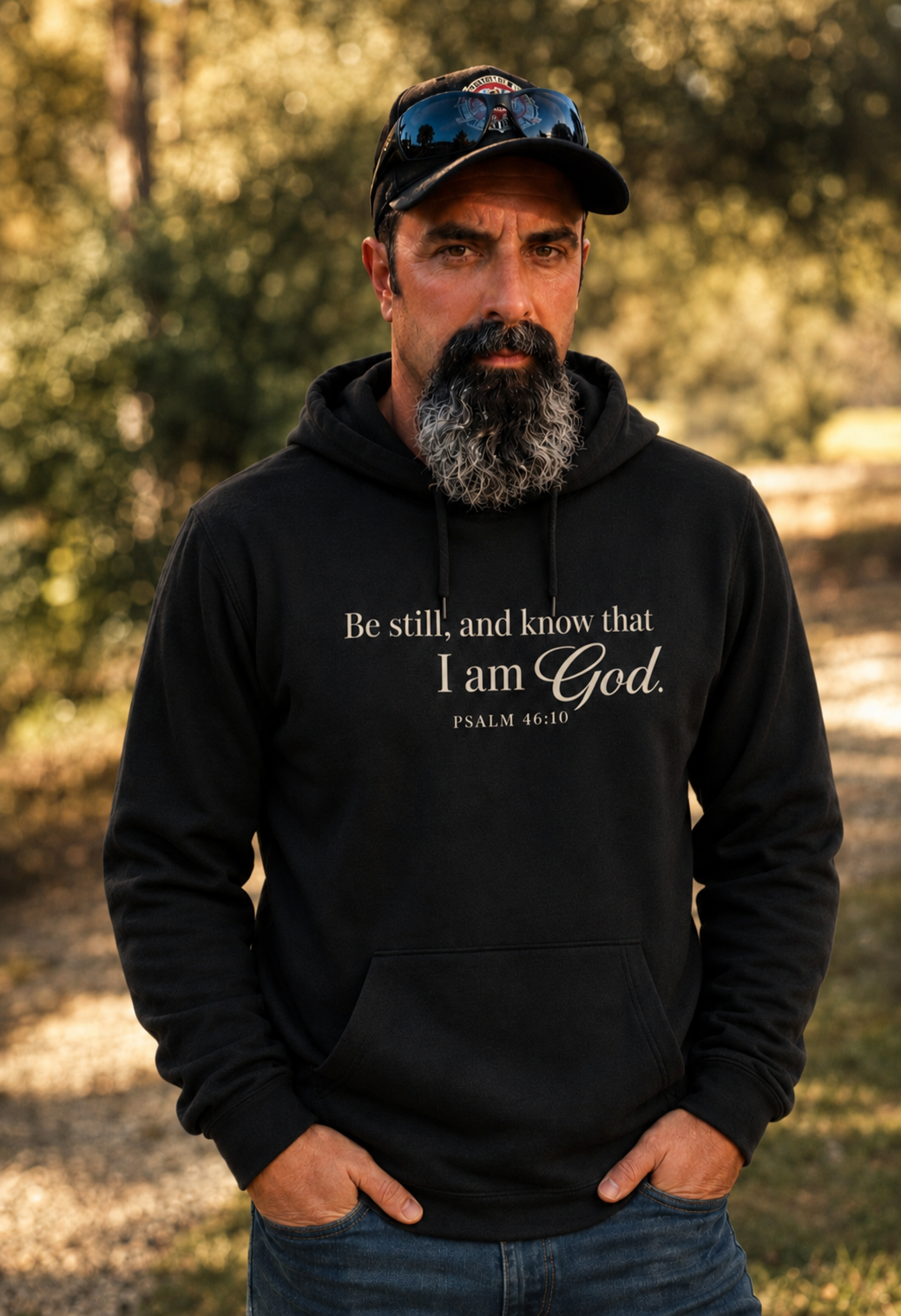 Be Still & Know™ Hooded Long Sleeve Tee | Psalm 46:10 | The Star King Collective