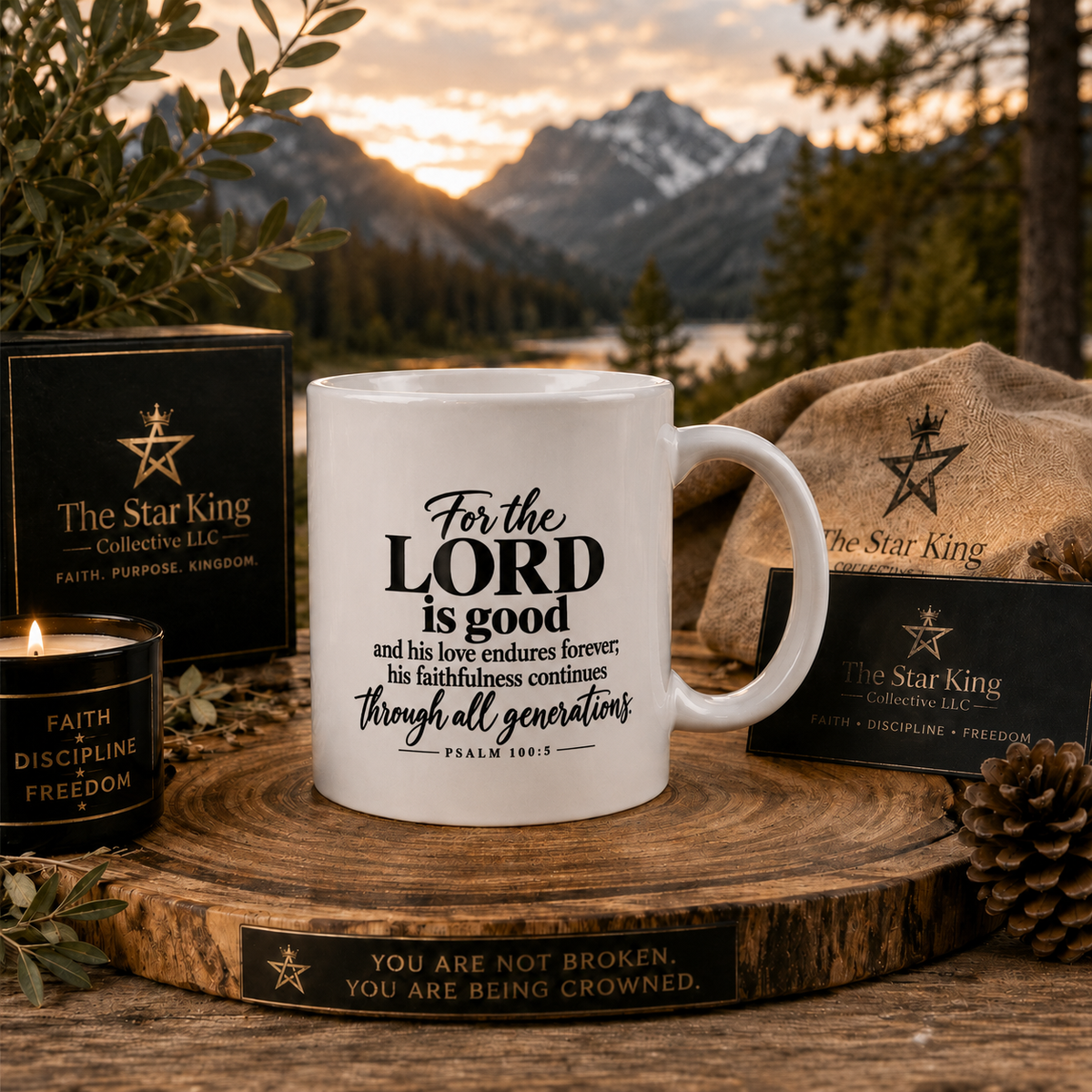 God Is Good All The Time™ Scripture Mug | Psalm 100:5 | The Star King Collective