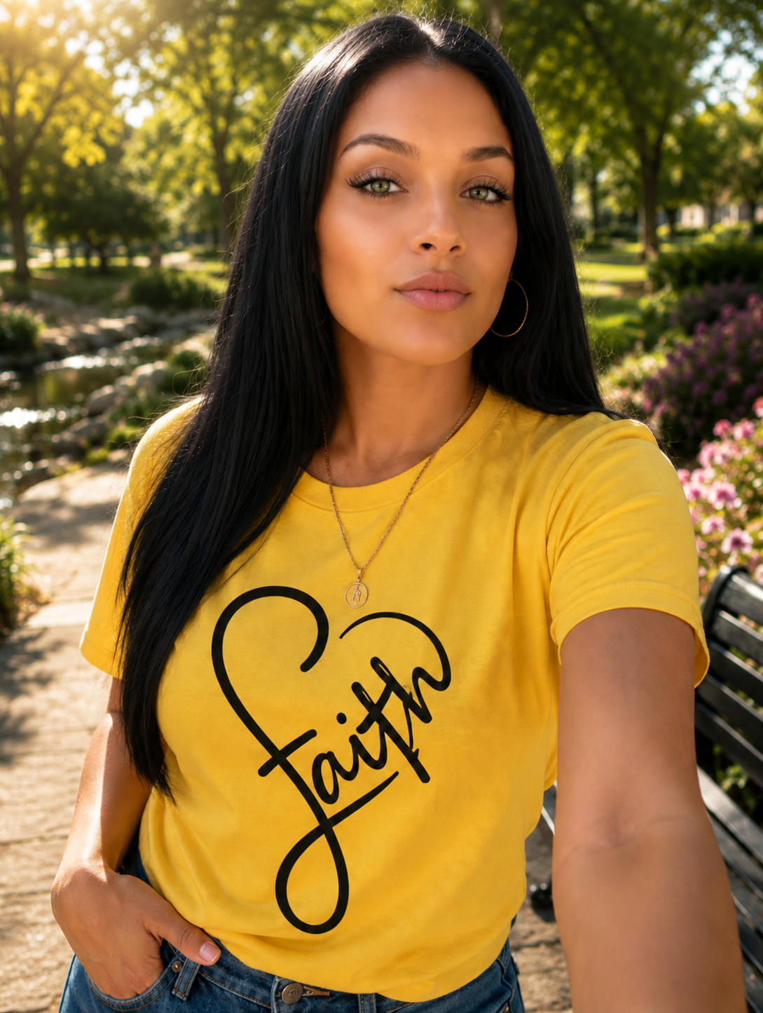 Women's Cross Faith T-Shirt | Christian Summer Tee