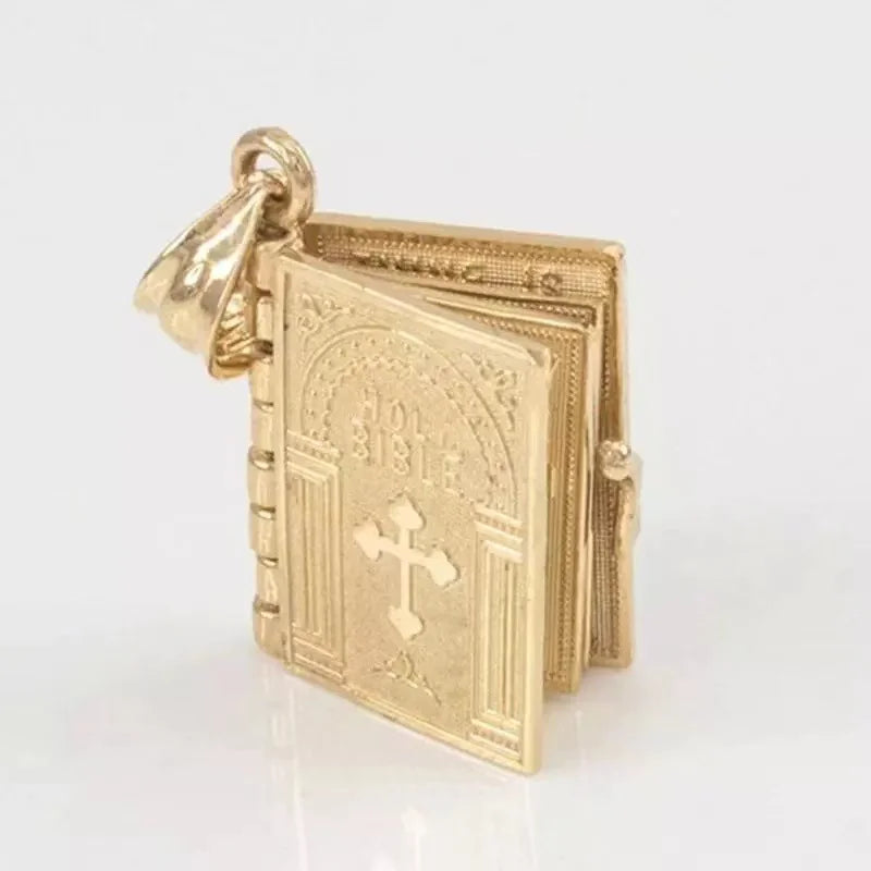 Bible Book Pendant Necklace