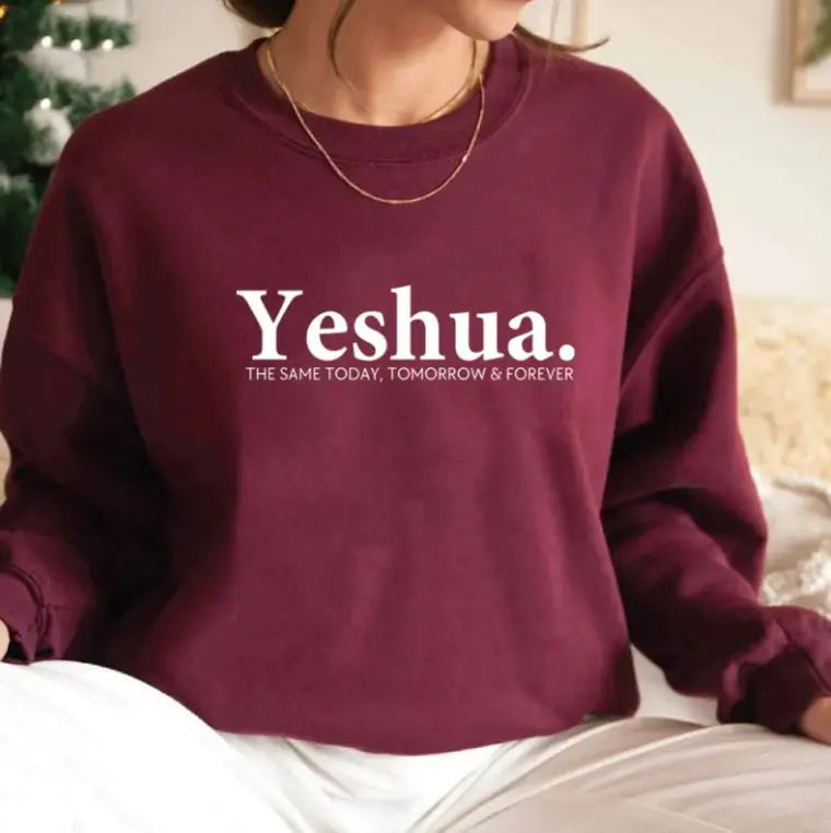 Vintage Yeshua Christian Sweatshirt Faith-Based Apparel Faith - Unisex