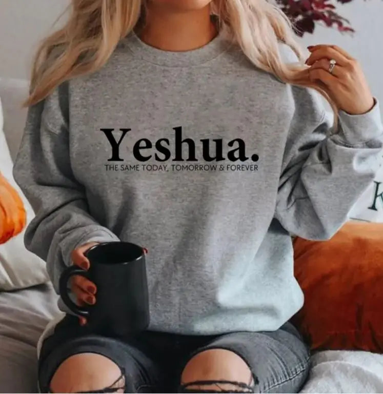 Vintage Yeshua Christian Sweatshirt Faith-Based Apparel Faith