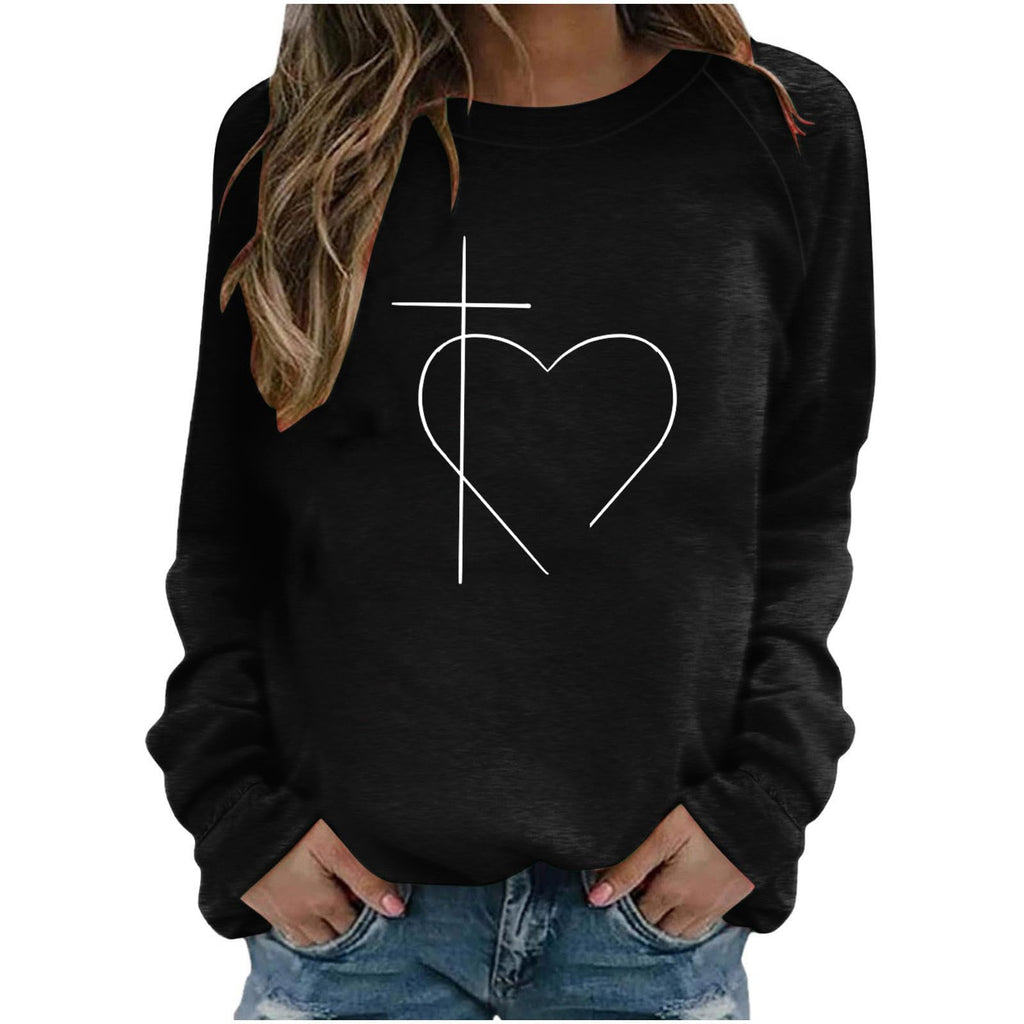Faith Over Fear™ Cross Heart Sweatshirt | The Star King Collective