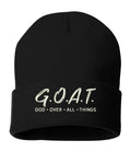 ALLNTRENDS God Over All Things Beanie Hat Christian Warm Winter Cap (Black)